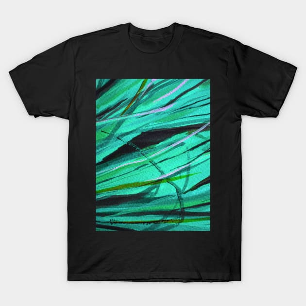 Abstract Grass 1 Digitally Enhanced 5 T-Shirt by Heatherian